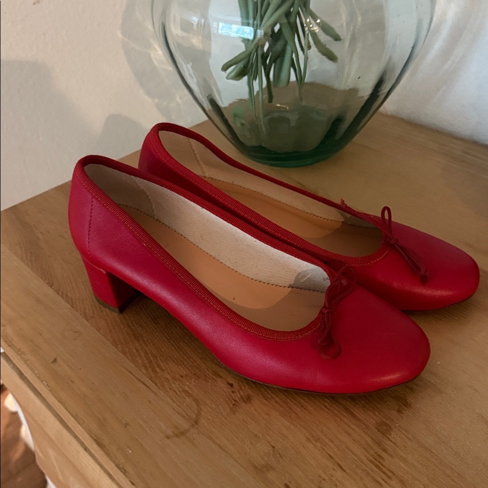 J. Crew Red Flats with Bow Detail - Picture 10 of 10